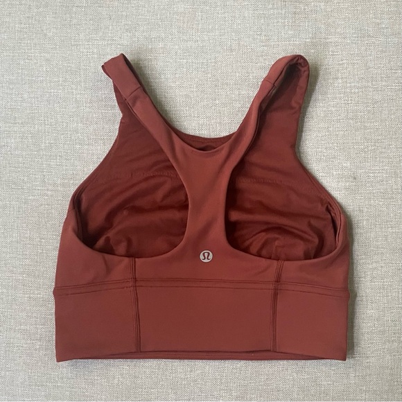 Lululemon Wunder Train Longline sports Bra Medium Support C/D Cup Date Brown 4 - Picture 6 of 9